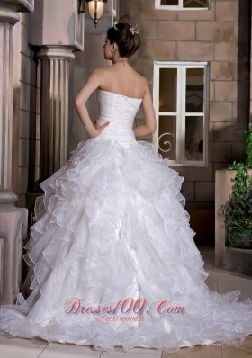 Sweetheart Bridal Dresses Taffeta and Organza Ruffles