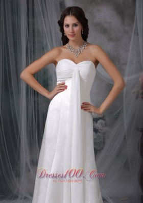 Sweetheart Wedding Dress Floor-length Column Custom Made