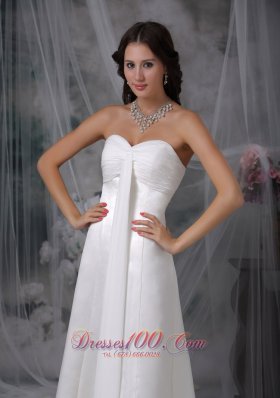 Sweetheart Wedding Dress Floor-length Column Custom Made