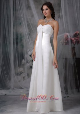 Sweetheart Wedding Dress Floor-length Column Custom Made