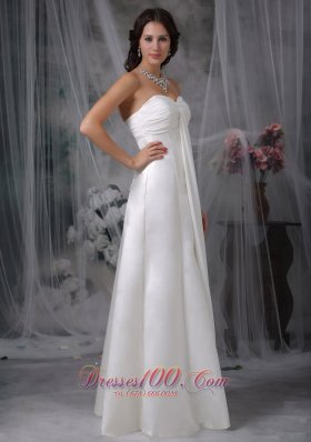 Sweetheart Wedding Dress Floor-length Column Custom Made