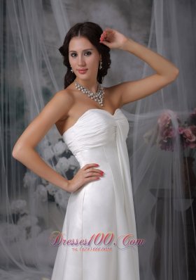 Sweetheart Wedding Dress Floor-length Column Custom Made