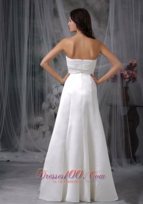 Sweetheart Wedding Dress Floor-length Column Custom Made