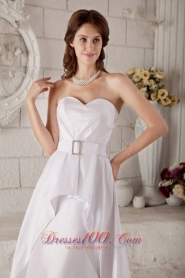 Dressy Satin Sweetheart Floor-length Bridal Wedding Gown Belt