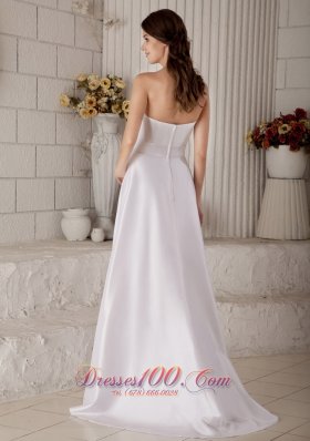 Dressy Satin Sweetheart Floor-length Bridal Wedding Gown Belt