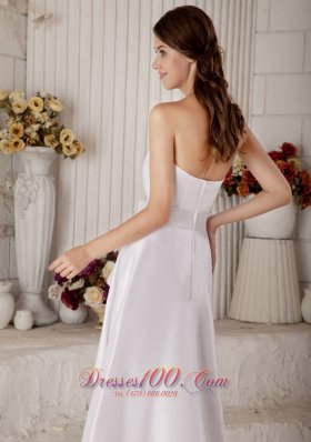 Dressy Satin Sweetheart Floor-length Bridal Wedding Gown Belt