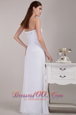 Newest Strapless Chiffon Empire Bridal Dress Beading