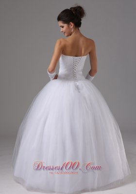 Ball Gown Bridal Dress Sweetheart Beaded Tulle