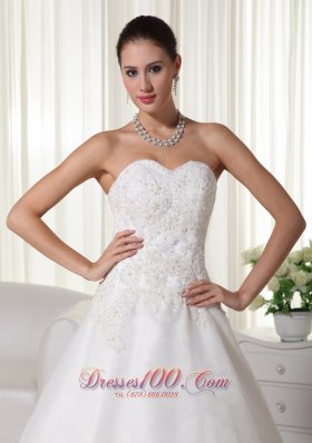 Wedding Gown Sweetheart Floor-length Organza Organza A-line