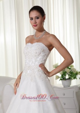 Wedding Gown Sweetheart Floor-length Organza Organza A-line