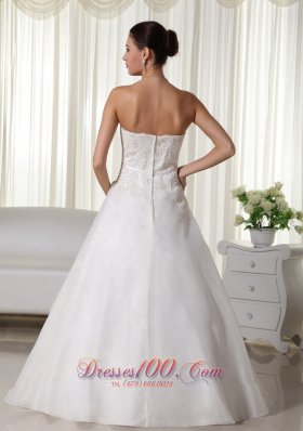 Wedding Gown Sweetheart Floor-length Organza Organza A-line