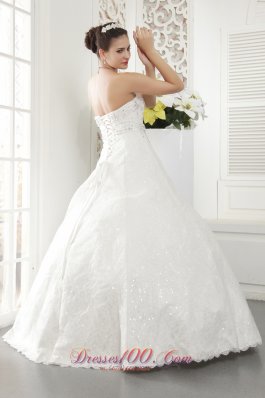 Sweetheart Princess Bridal Dress Lace Beading Floor-length