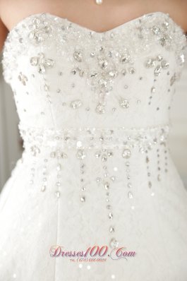 Sweetheart Princess Bridal Dress Lace Beading Floor-length