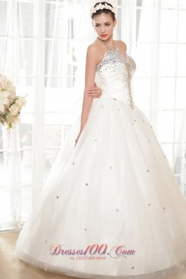 Sweetheart Wedding gown Tulle and Taffeta Beading