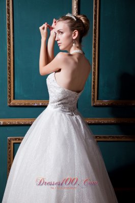 Ivory Wedding Gown Dress Beaded bodice Satin and Tulle