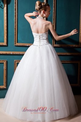 Sweetheart Floor-length Tulle ball gown Beading Wedding dress