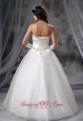 2013 Beaded Ball Gown floor length Tulle Wedding Dress