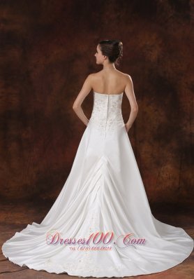 Princess Garden Wedding Dress Sweetheart Taffeta Court