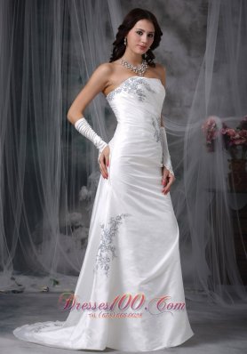 Free Delivery Taffeta Appliques Wedding Bridal Dress