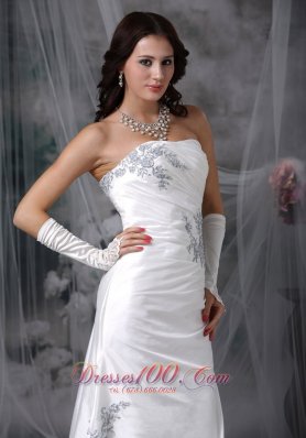 Free Delivery Taffeta Appliques Wedding Bridal Dress