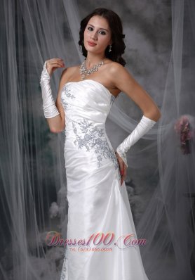 Free Delivery Taffeta Appliques Wedding Bridal Dress