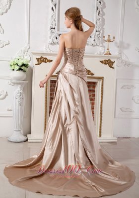 Champagne Sweetheart Wedding Dress Red Carpet Jacket