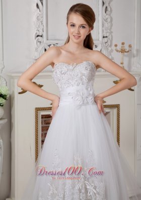 Lace Church Wedding Dress Princess Sweetheart Court