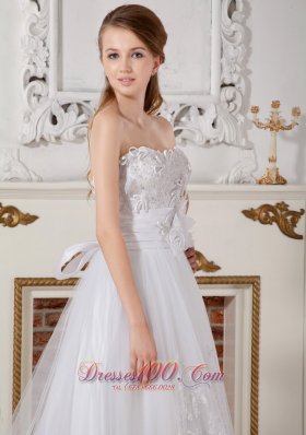 Lace Church Wedding Dress Princess Sweetheart Court