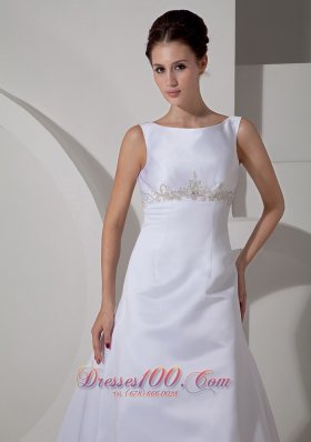 Classic Wedding Dress Scoop Appliques Empire for Cheap