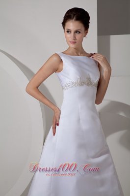 Classic Wedding Dress Scoop Appliques Empire for Cheap