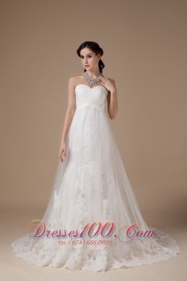 Sweet Tulle Lace A-line Wedding Dress for Petite Brides