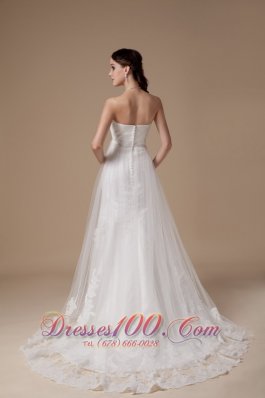 Sweet Tulle Lace A-line Wedding Dress for Petite Brides