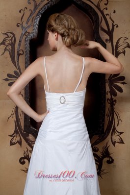 Simply Princess Wedding Dress Spaghetti Straps Court Train