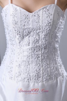 White Pick-ups Hall Bridal Gowns Vintage Spaghetti Straps