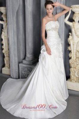 Sheath Gilding White Dress for Golden Wedding Pick-ups
