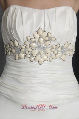 Sheath Gilding White Dress for Golden Wedding Pick-ups