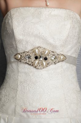 Elegant White Bridal Dress Brooch Princess Leia Style