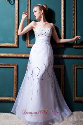 Dreamy Empire Wedding Gowns Sweetheart Floor-length Organza