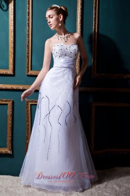 Dreamy Empire Wedding Gowns Sweetheart Floor-length Organza