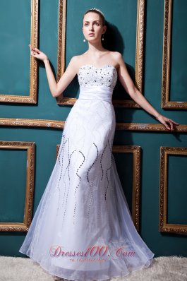 Dreamy Empire Wedding Gowns Sweetheart Floor-length Organza