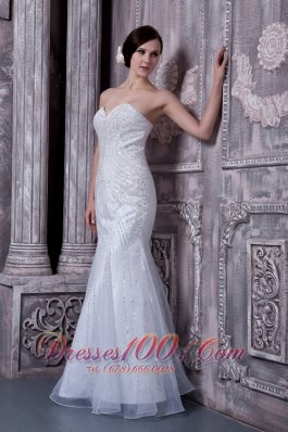 Mermaid Bridal Dress for Outdoor Wedding Elastic Woven Satin