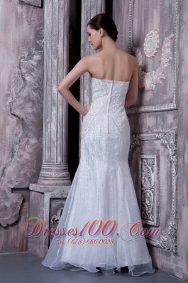 Mermaid Bridal Dress for Outdoor Wedding Elastic Woven Satin