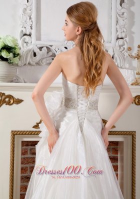 Exclusive Gilding Sweetheart Bridal Gowns Flower Court Train