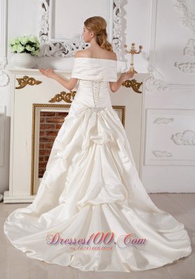 Grand Church Western Bridal Wedding Dress Off the Shoulder