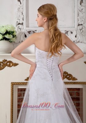Free Delivery Empire Lace Bridal Dress Cathedral Train
