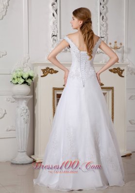 White Lace Bridal Destination Wedding Dress Off the Shoulder