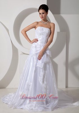 Lovely Mermaid Bowknot Wedding Dress Appliques Designer