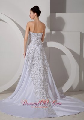 Delicate Queen Katherine Style Wedding Gowns Embroidery