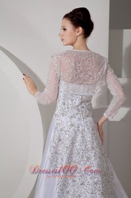 Delicate Queen Katherine Style Wedding Gowns Embroidery