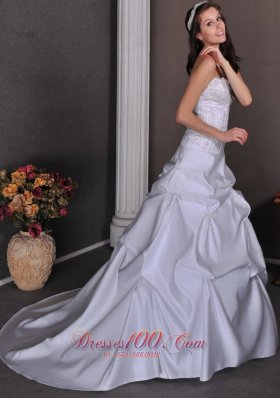 Classical Wedding Ball Gowns Strapless Taffeta Appliques